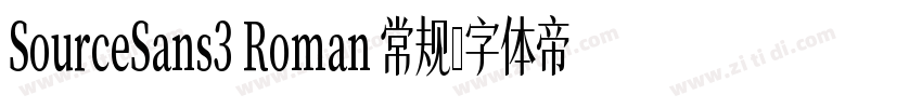SourceSans3 Roman 常规字体转换